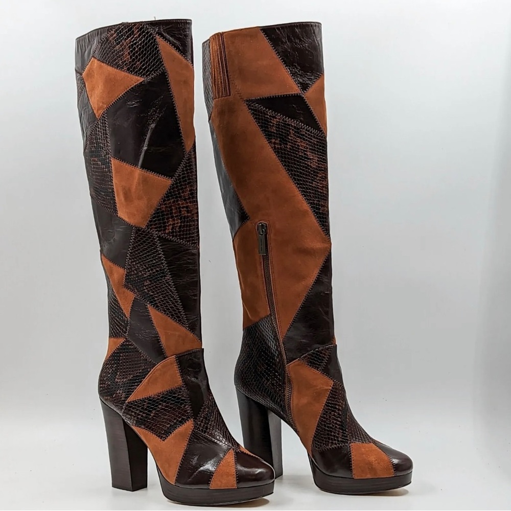 NWT Michael Kors Hanya Patchwork Boot - SZ 10